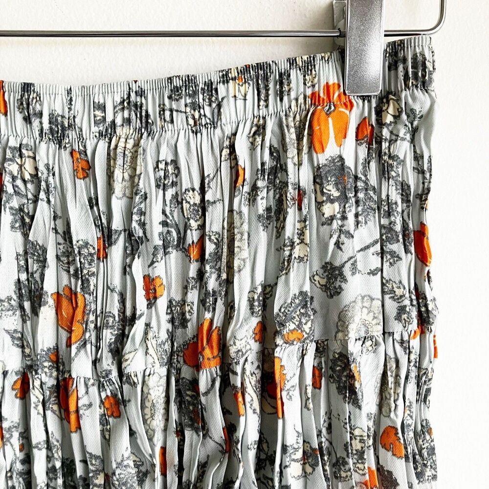 Uniqlo Ines De La Fressange Size Small Crinkle Pleated Floral Print Maxi Skirt - Picture 5 of 6